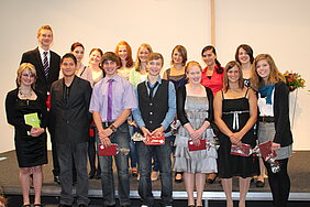 Die Klassenbesten und engagierten Mitarbeiter in der SV wurden im Rahmen der Abschlussfeier geehrt